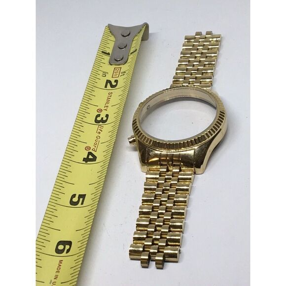 Authentic Fossil Watch Bracelet Parts Links Case Band 20mm Gold A661 - Picture 1 of 7
